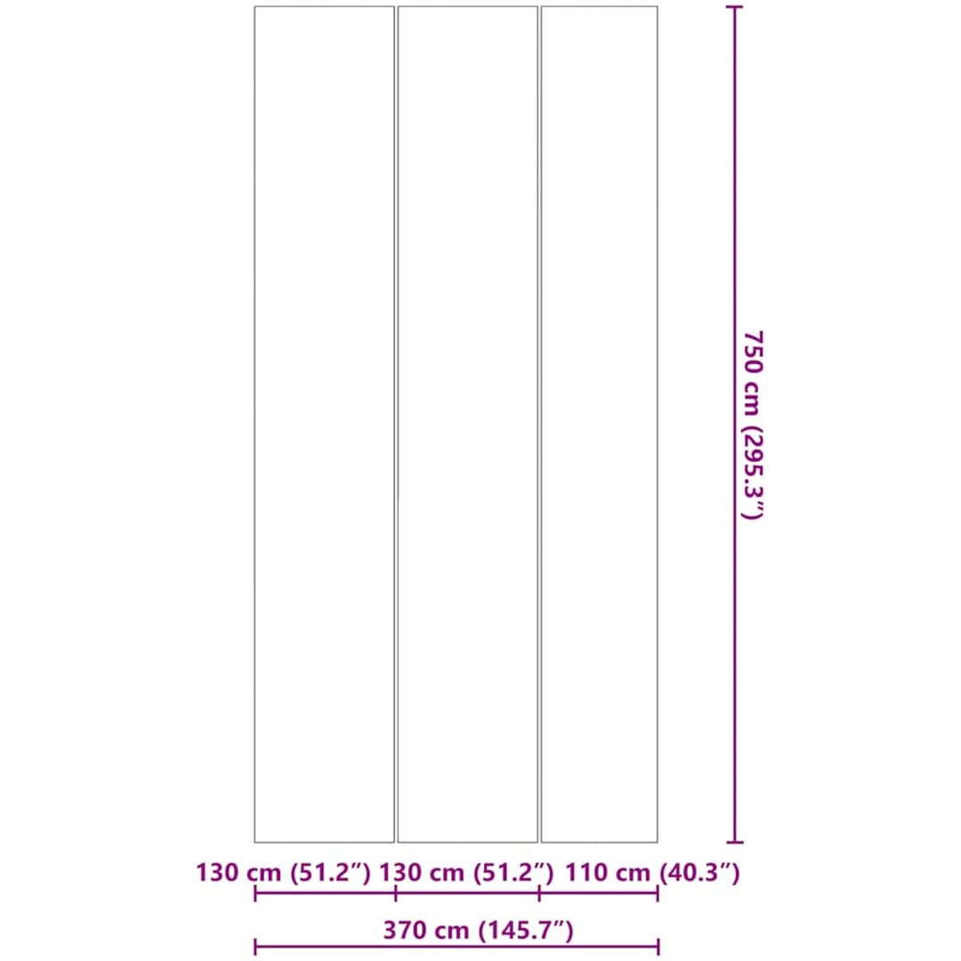 Bottenmatta ljusgrå 750xx370 cm polyester geotextil vidaXL 750 x 370 cm – bild 8