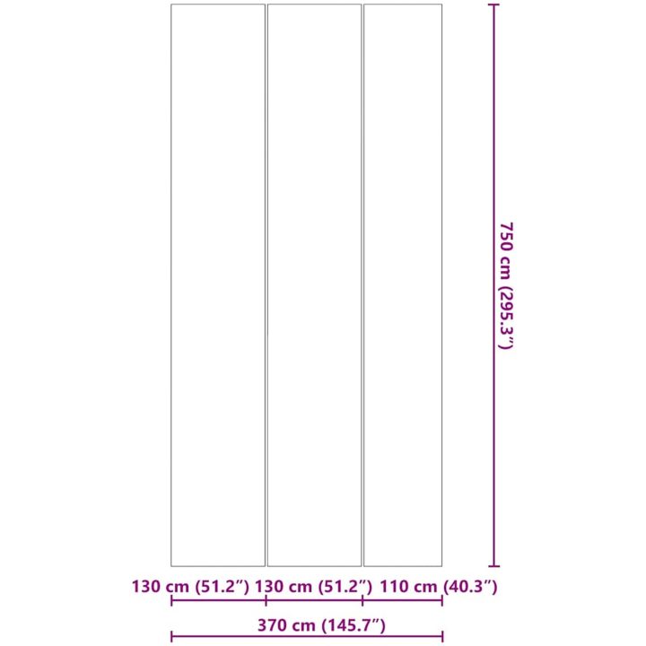 Bottenmatta ljusgrå 750xx370 cm polyester geotextil vidaXL 750 x 370 cm – bild 8