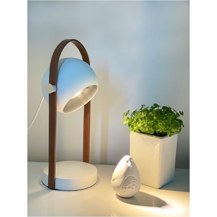 Bow Bordlampa, Vit ANETA HOME Sockel GU10 Vit /Brun /Silver – bild 5