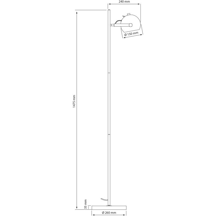 Bow Golvlampa., 1-arm, Svart ANETA HOME Sockel GU10 Svart /Matt Mässing – bild 6