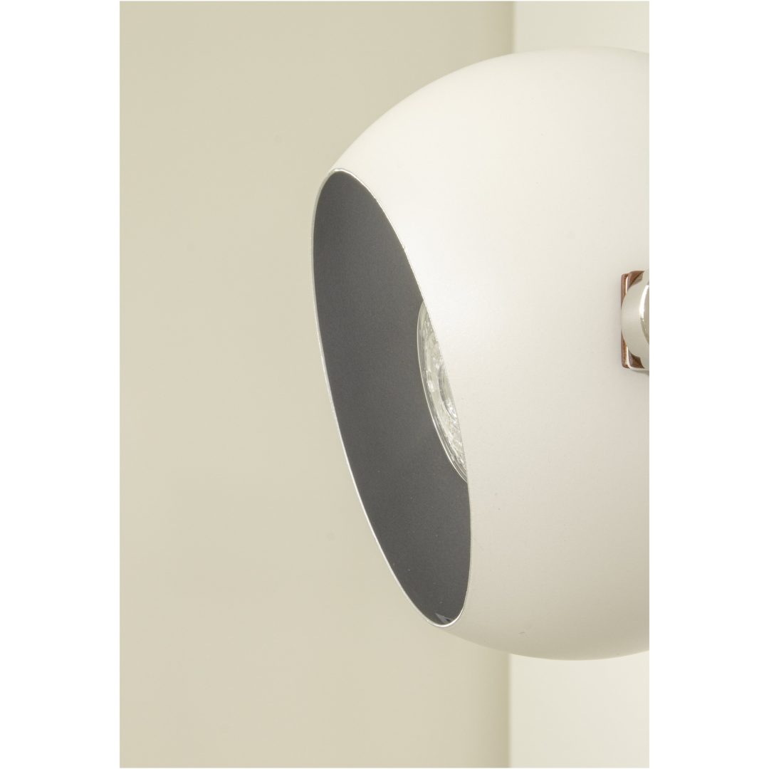 Bow Golvlampa, 1-arm, Vit ANETA HOME Sockel GU10 Vit /Brun /Silver – bild 4