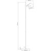 Bow Golvlampa, 1-arm, Vit ANETA HOME Sockel GU10 Vit /Brun /Silver – miniatyr 6