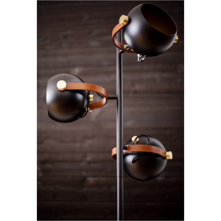 Bow Golvlampa. 3-arm, Svart ANETA HOME Sockel GU10 Svart /Matt Mässing – bild 6