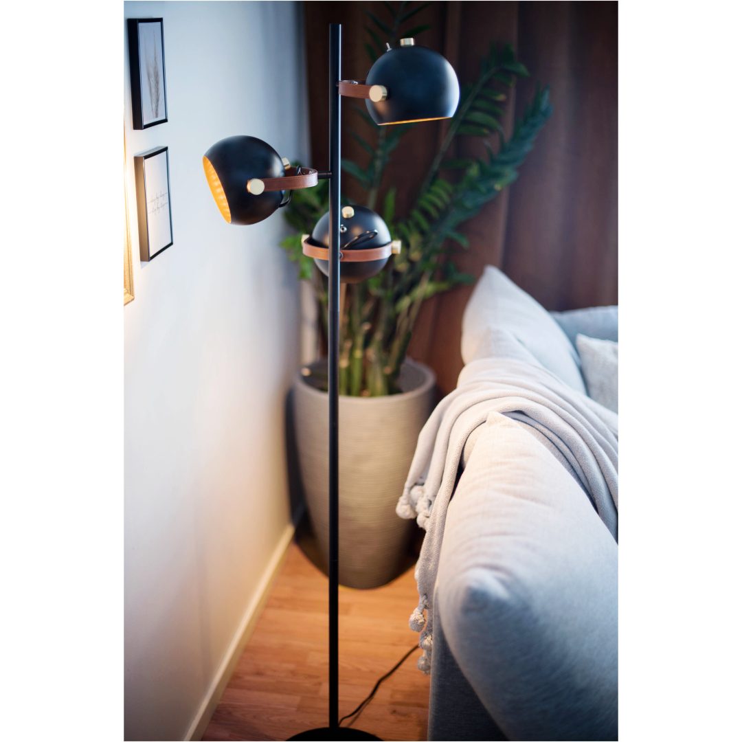 Bow Golvlampa. 3-arm, Svart ANETA HOME Sockel GU10 Svart /Matt Mässing – bild 5