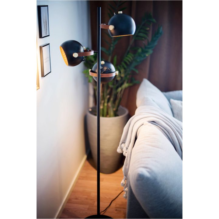 Bow Golvlampa. 3-arm, Svart ANETA HOME Sockel GU10 Svart /Matt Mässing – bild 5