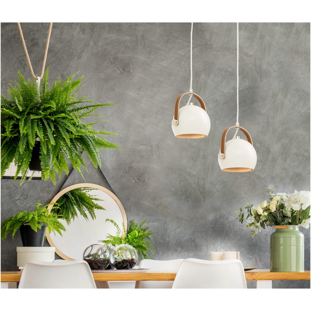 Bow Taklampa, Singel, Vit ANETA HOME Sockel GU10 Vit /Brun /Silver – bild 5