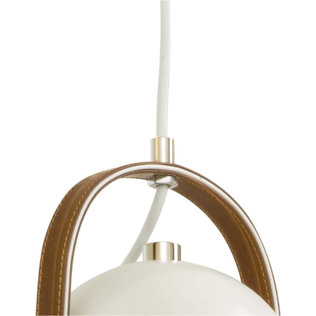 Bow Taklampa, Singel, Vit ANETA HOME Sockel GU10 Vit /Brun /Silver – bild 3