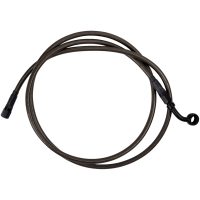 BRAKE LINE UPPER CARBON COAT W/BLACK FITTINGS +6