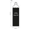 Bränsleflaska 1.5L Svart Aluminium OXFORD – miniatyr 4