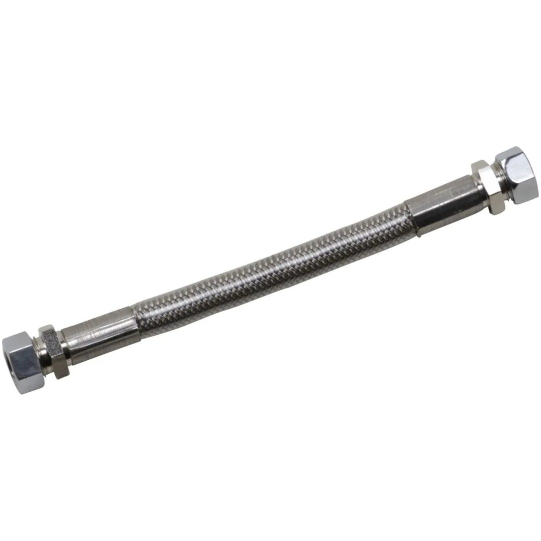 Bränsleslang Crossover Flätad Rostfritt Stål Silver DRAG SPECIALTIES