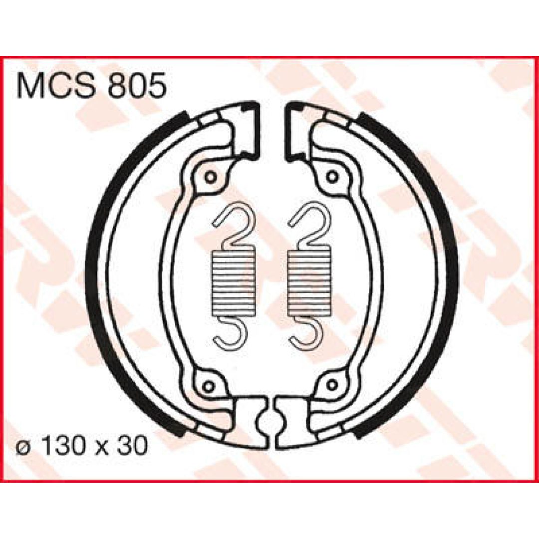 Bromsback Standard TRW BRAKE SHOES TRW MCS805