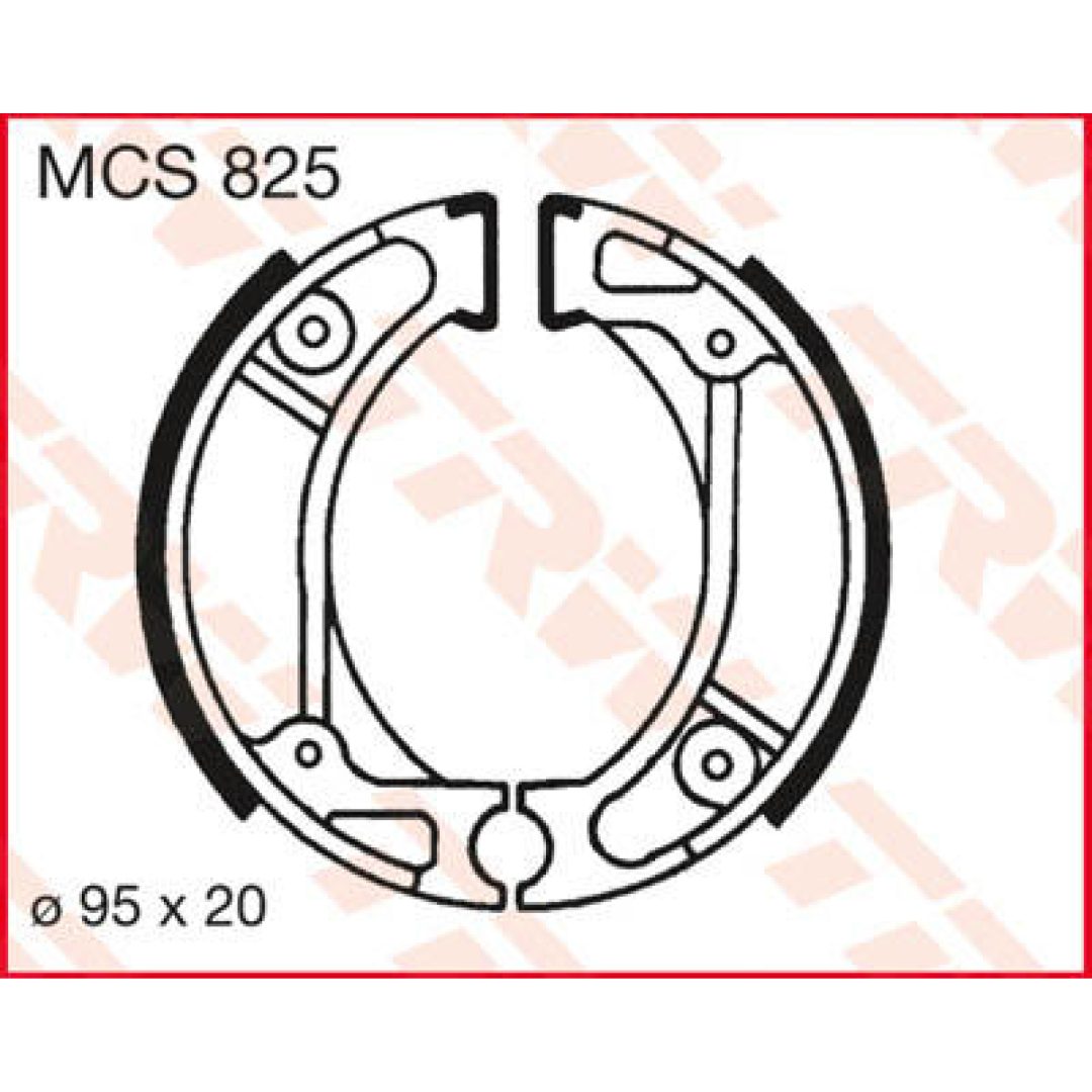 Bromsback Standard TRW BRAKE SHOES TRW MCS825