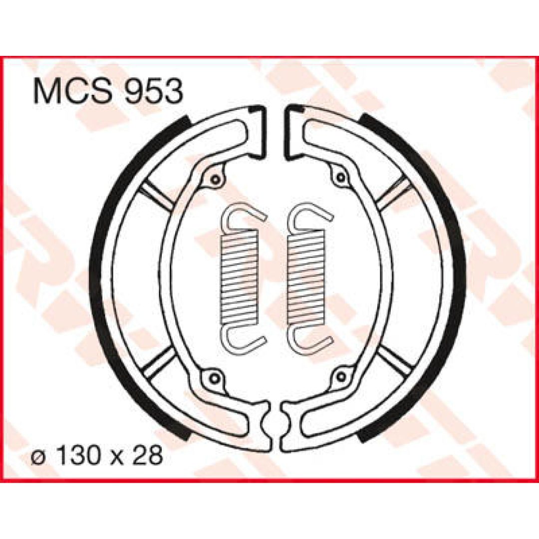 Bromsback Standard TRW BRAKE SHOES TRW MCS953