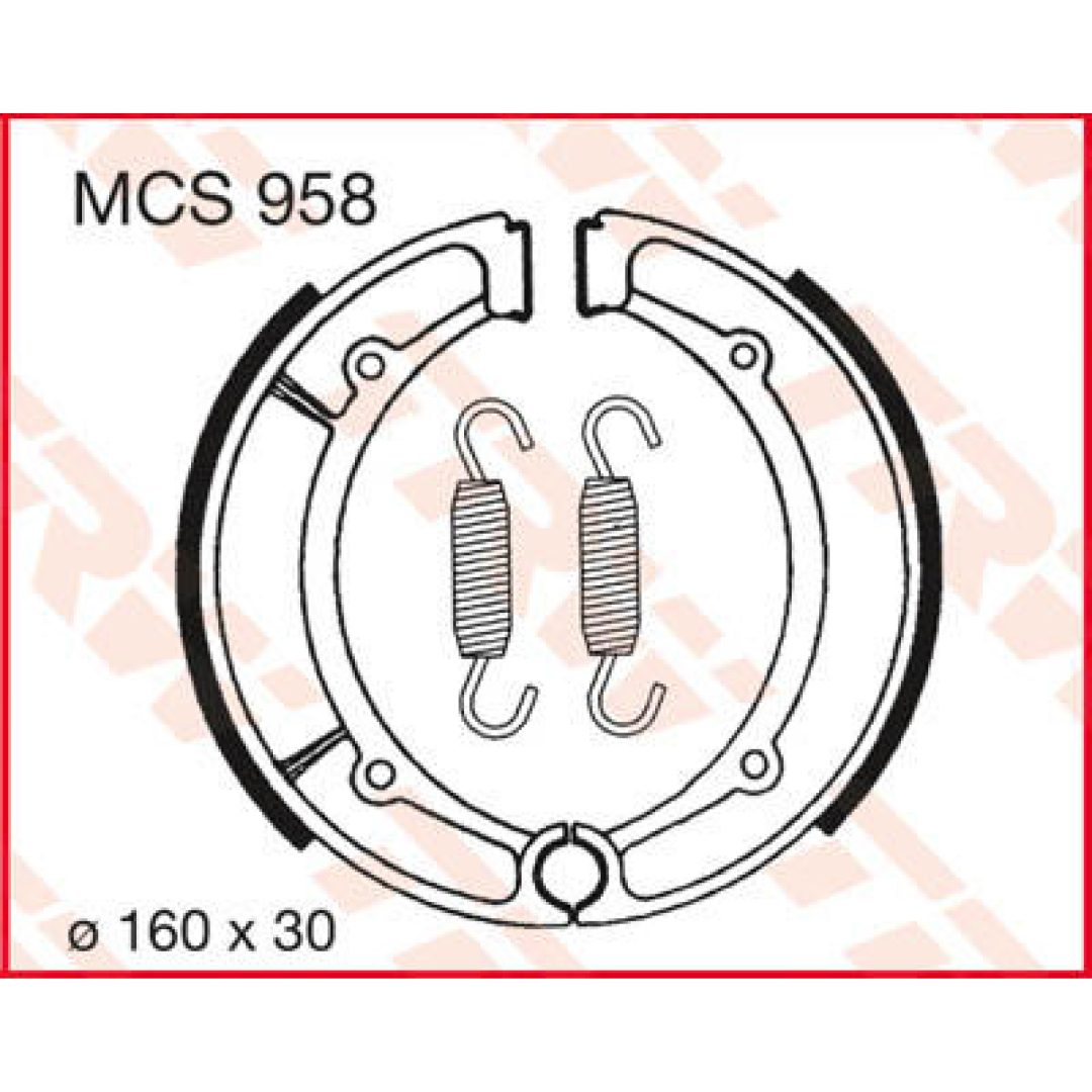 Bromsback Standard TRW BRAKE SHOES TRW MCS958