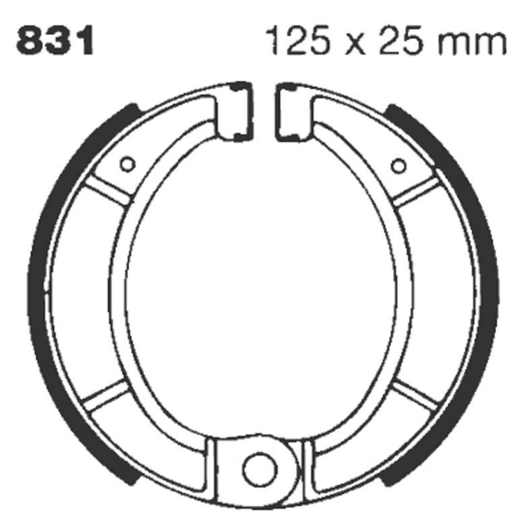 Bromsback Water Grooved EBC BRAKE SHOE EBC - PE 831G