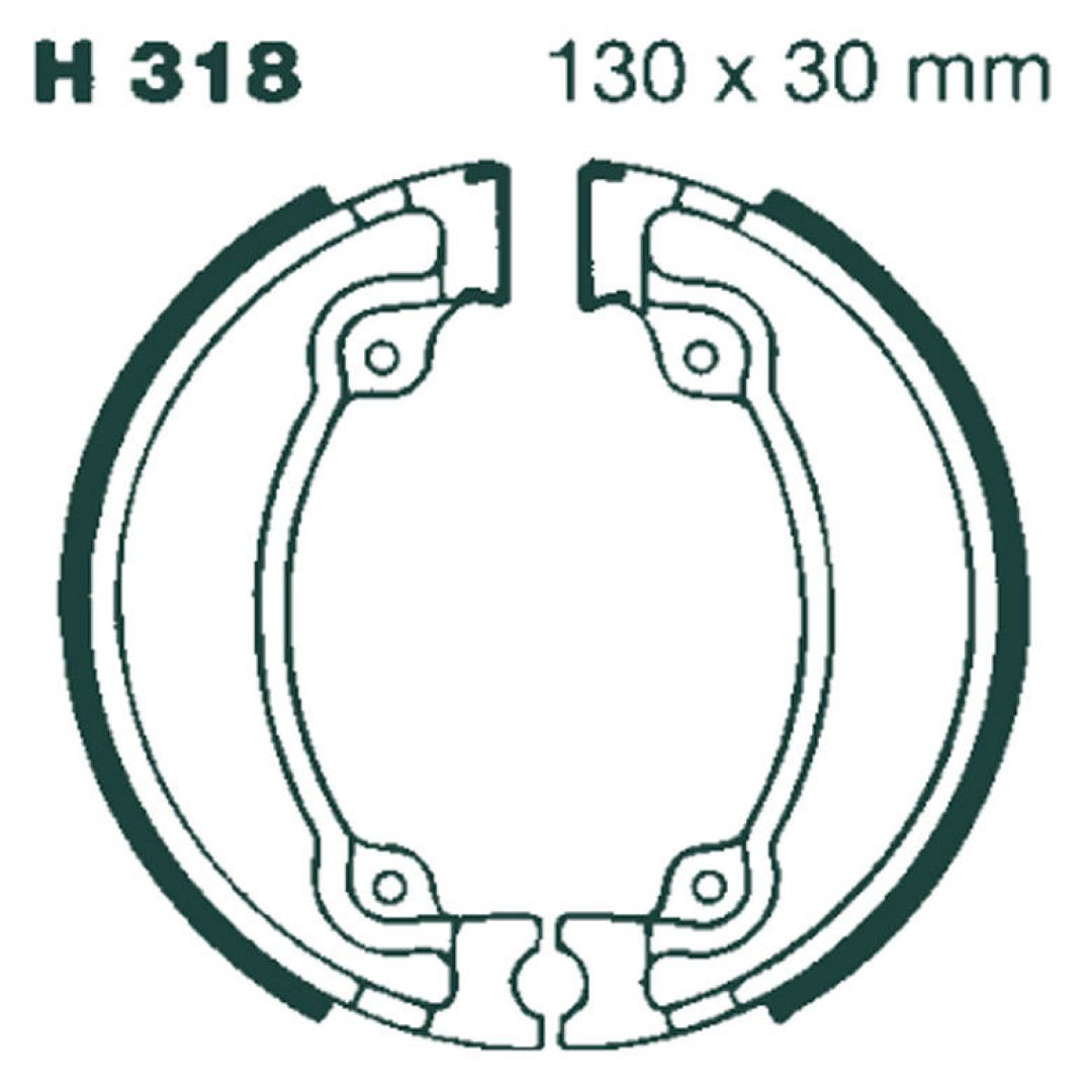 Bromsback Water Grooved EBC EBC BRAKE SHOE