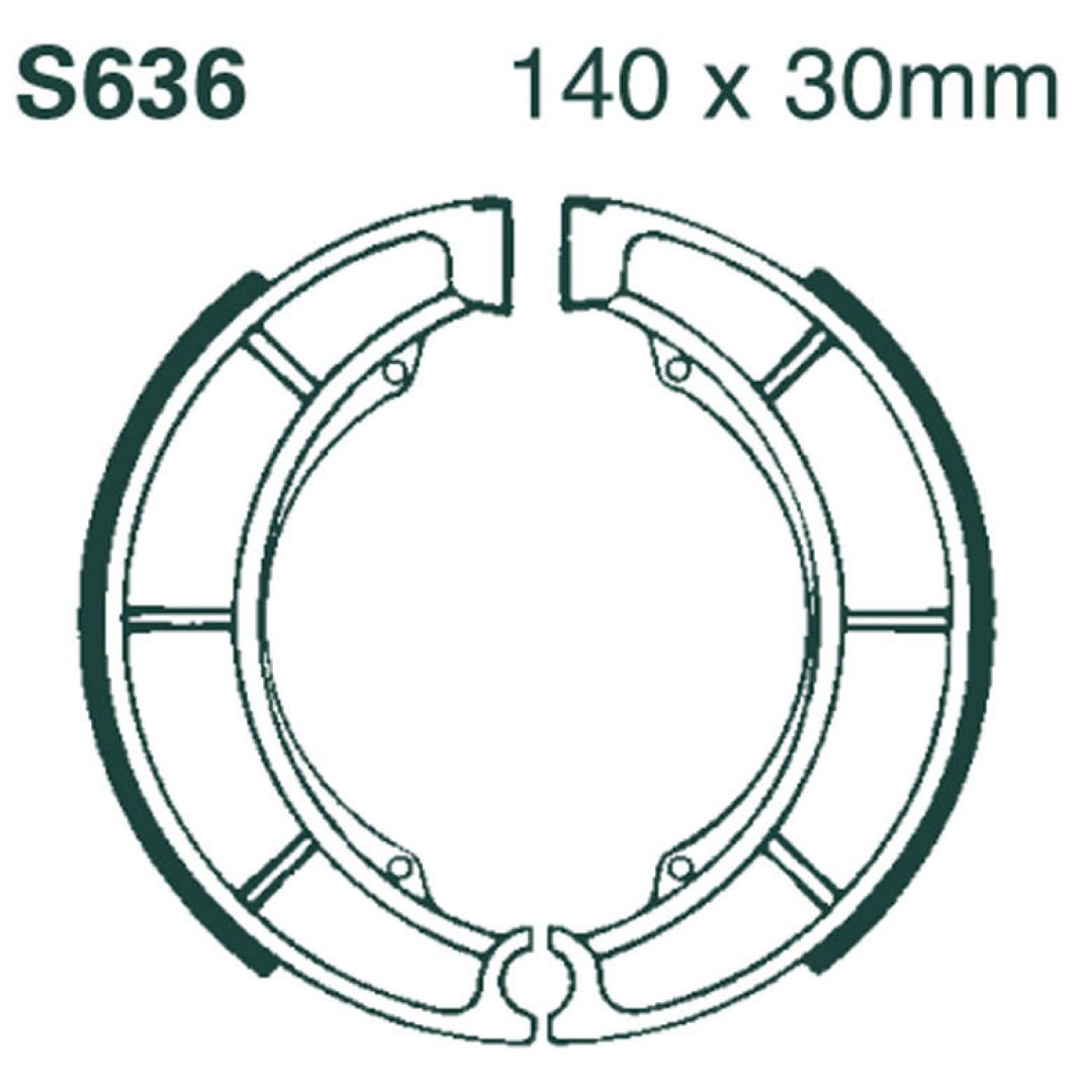 Bromsbackar Bak EBC BRAKE SHOE EBC 636