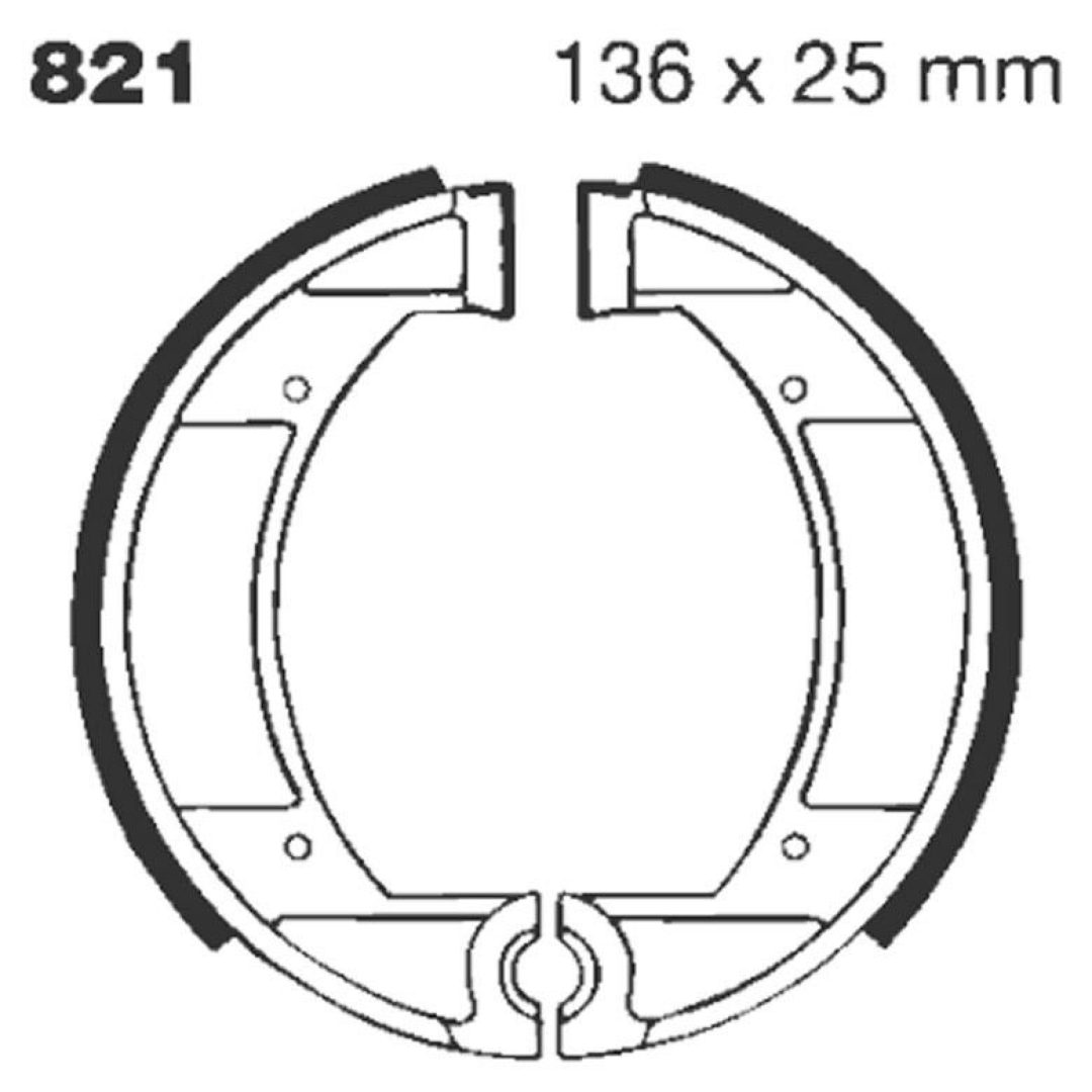 Bromsbackar Fram EBC BRAKE SHOE EBC - PE 821G