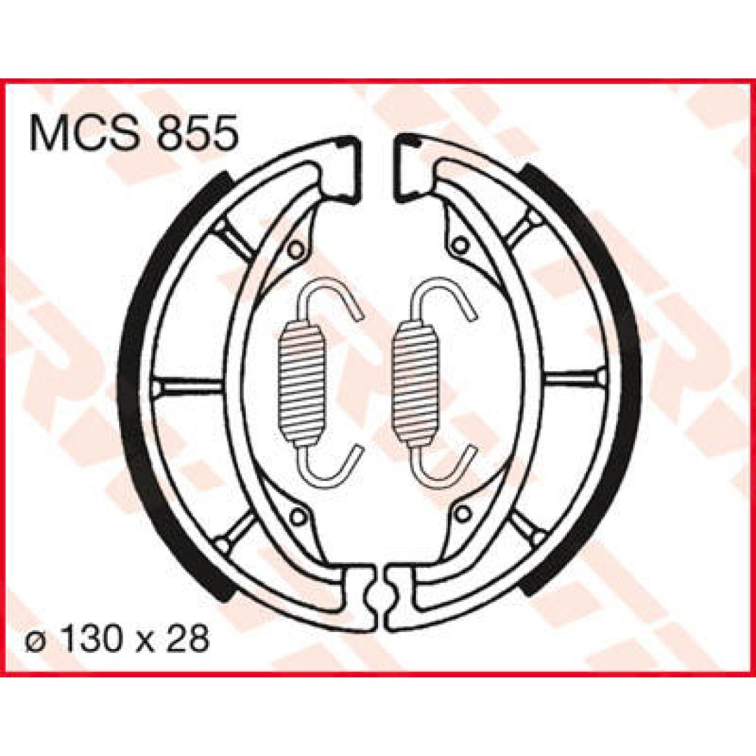 Bromsbackar standard TRW BRAKE SHOES TRW MCS855