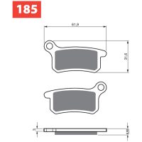 Bromsbelägg 185 Ceramic Carbon K1 GOLDFREN