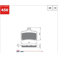 Bromsbelägg 450 Ceramic Carbon AD GOLDFREN