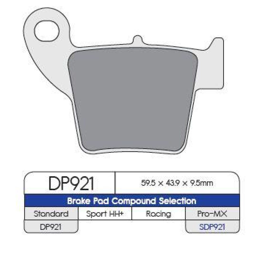 Bromsbelägg BAK DP-Brakes Bak CR/CRF, 03->