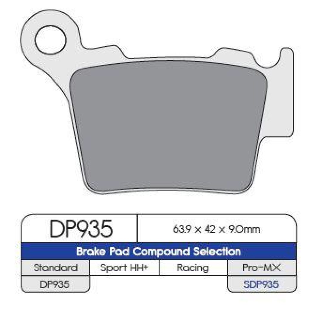 Bromsbelägg BAK DP-Brakes Bak KTM, HVA -14, HUS 09->, Sherco
