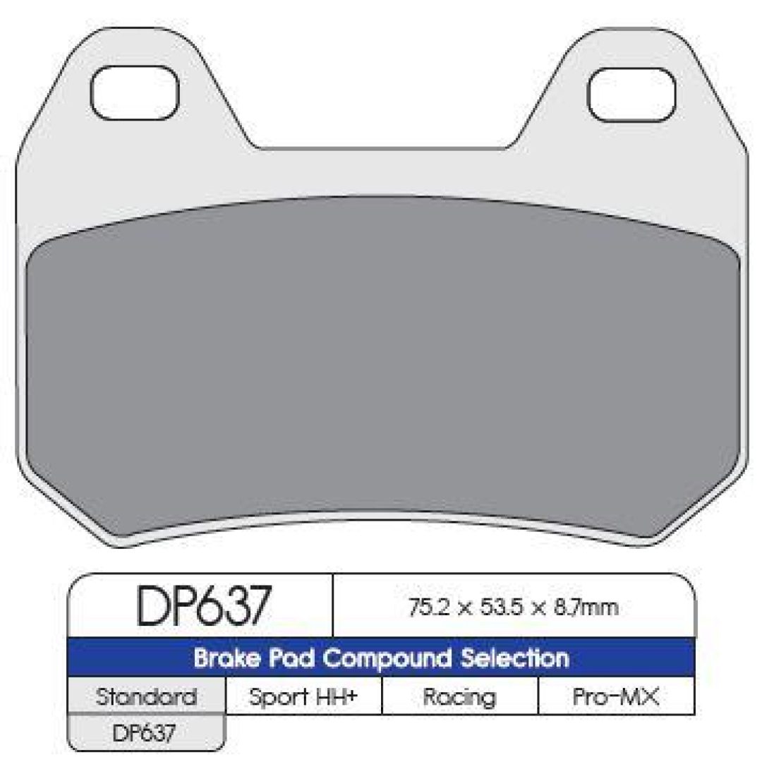 Bromsbelägg BAK DP-Brakes Bakbelägg