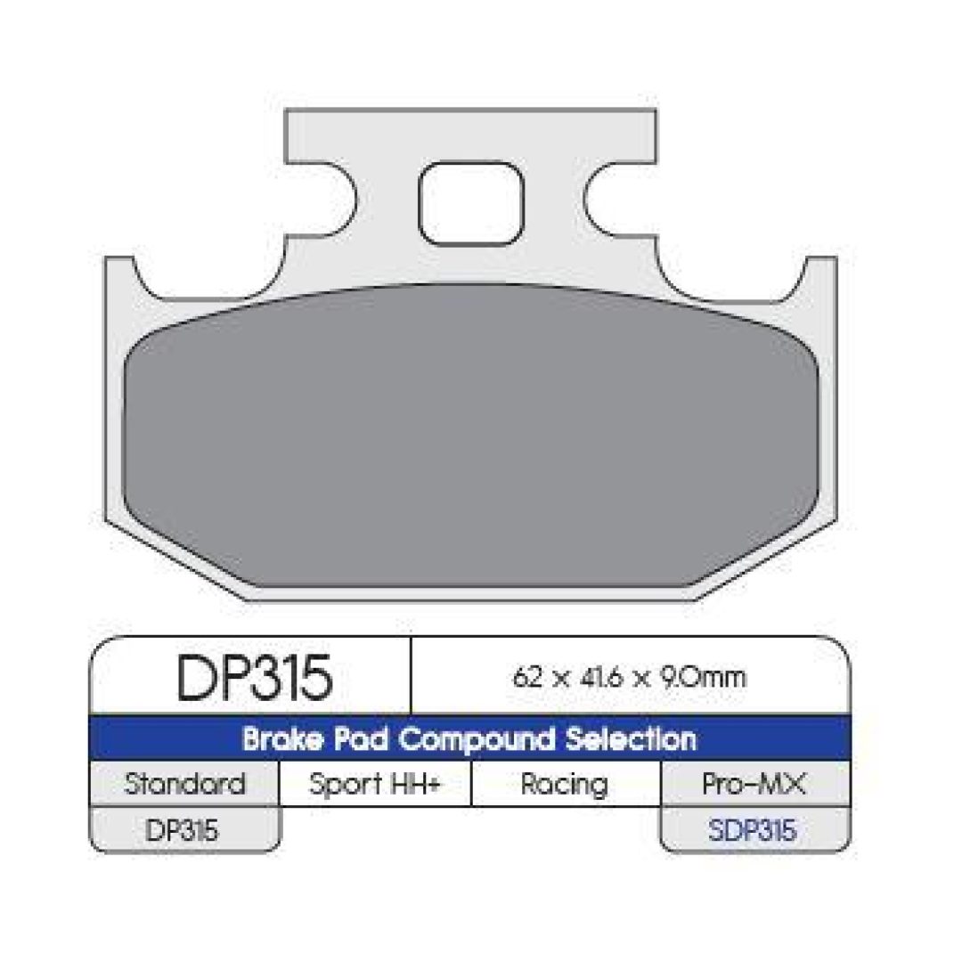Bromsbelägg BAK DP-Brakes Bakbelägg
