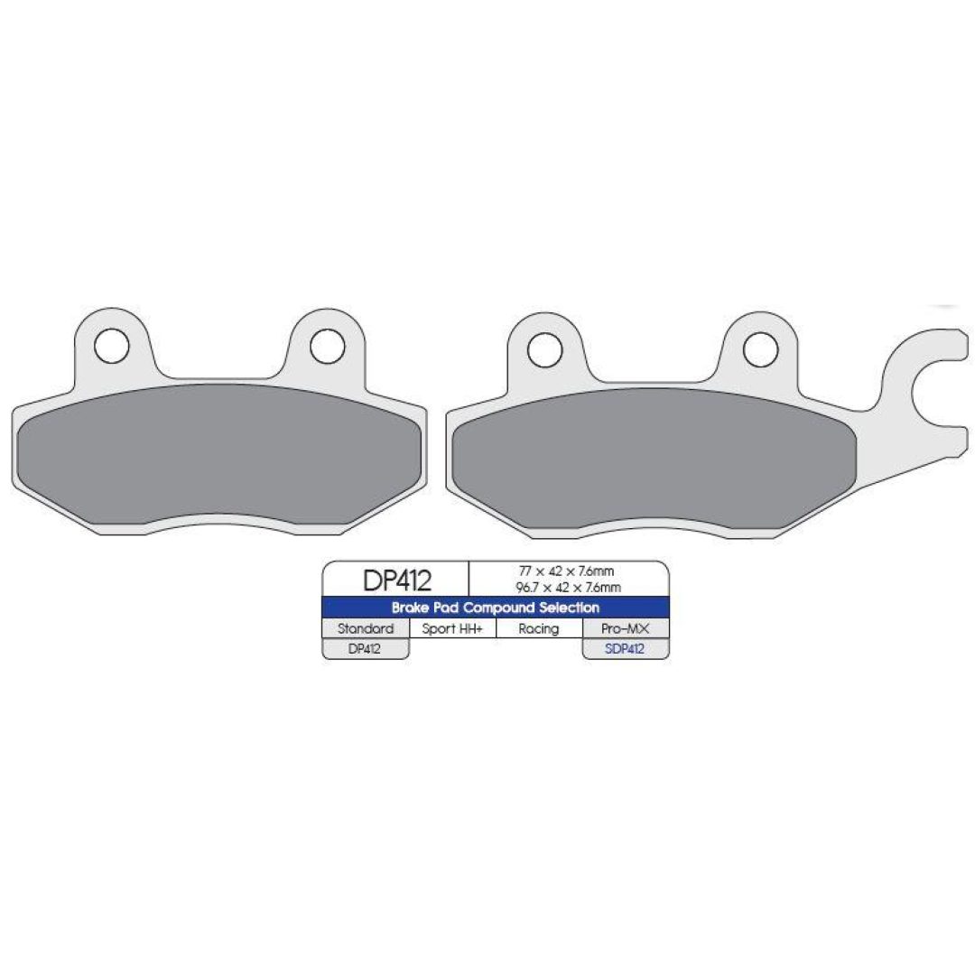Bromsbelägg BAK DP-Brakes Bakbelägg