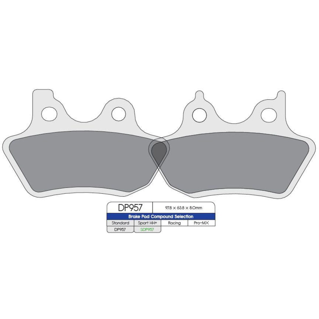 Bromsbelägg BAK DP-Brakes BRAKE PAD DP SDP957HH
