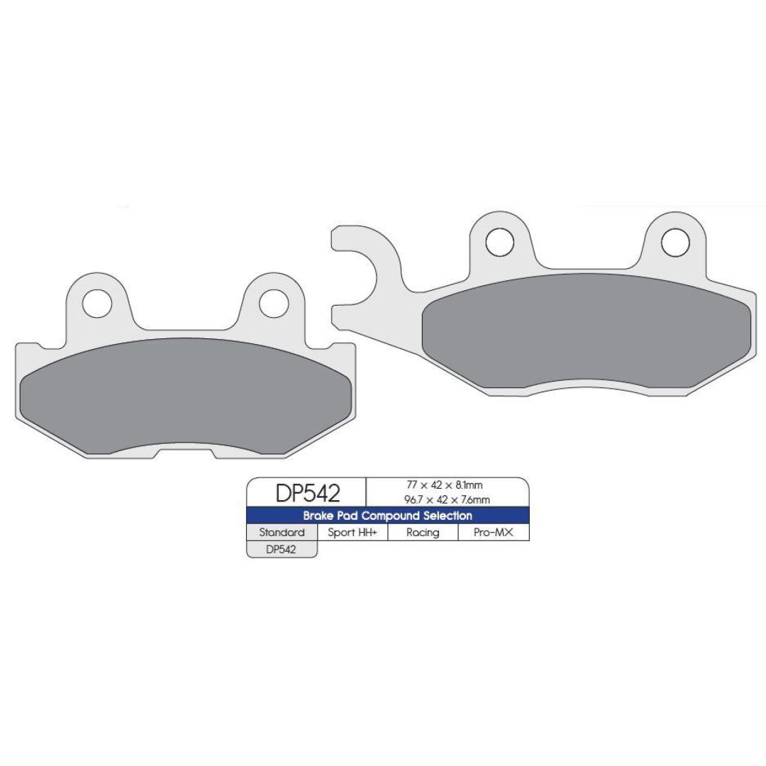 Bromsbelägg BAK DP-Brakes BRAKE PAD SINTERED DP542