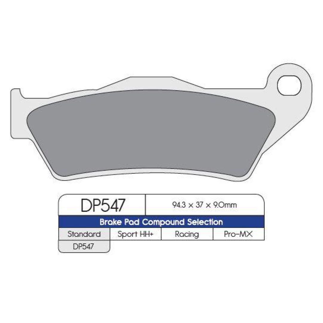Bromsbelägg BAK DP-Brakes BRAKE PAD SINTERED DP547