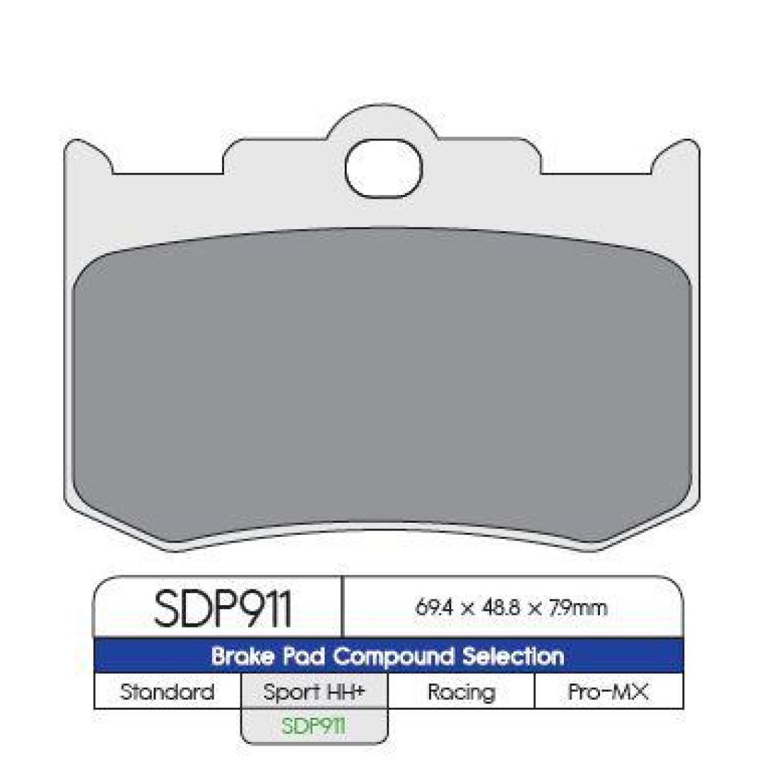 Bromsbelägg BAK DP-Brakes BRAKE PAD SINTERED DP911