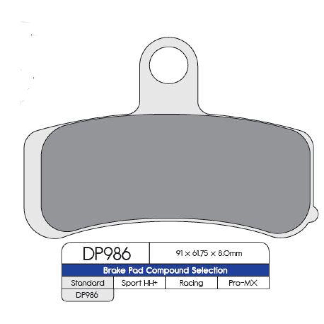 Bromsbelägg BAK DP-Brakes BRAKE PAD SINTRD DP986