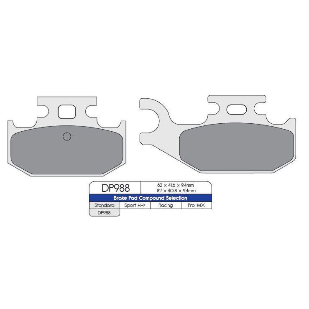 Bromsbelägg BAK DP-Brakes BRAKE PAD SINTRD DP988