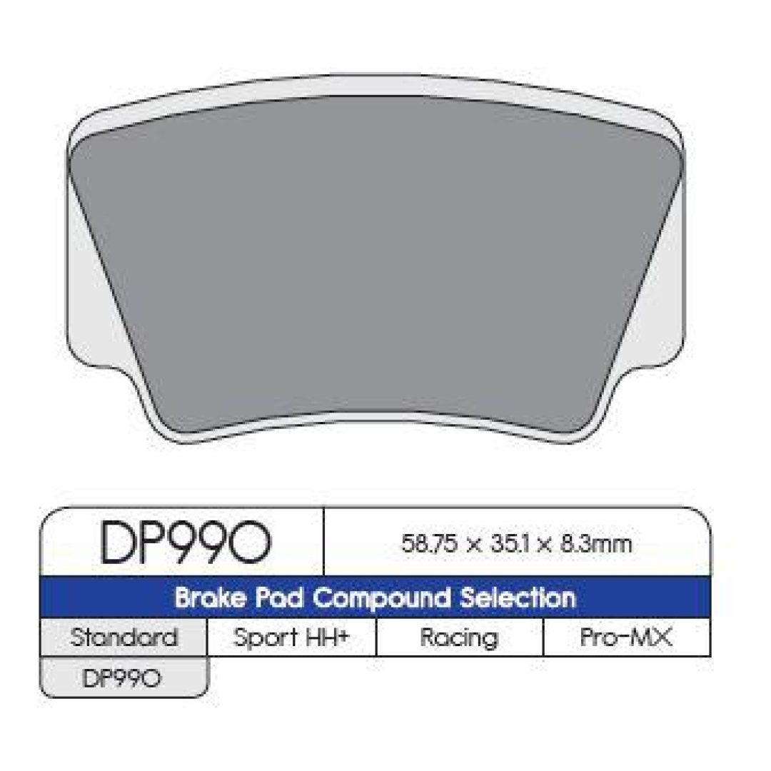 Bromsbelägg BAK DP-Brakes BRAKE PAD SINTRD DP990