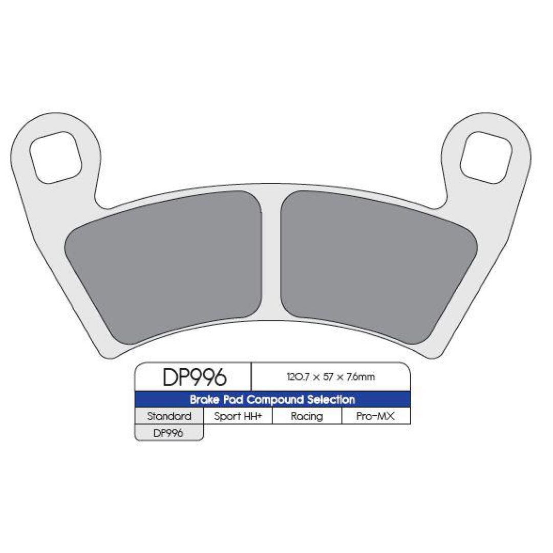 Bromsbelägg BAK DP-Brakes BRAKE PAD SINTRD DP996