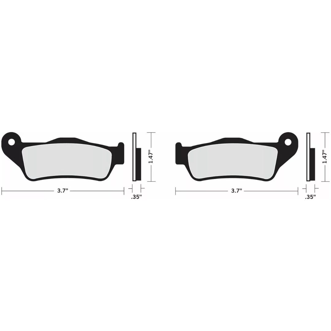 Bromsbelägg BAK DRAG BRAKE PAD - DRAG ORGANIC – bild 2