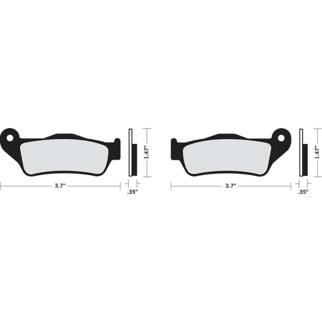 Bromsbelägg BAK DRAG BRAKE PAD - DRAG ORGANIC