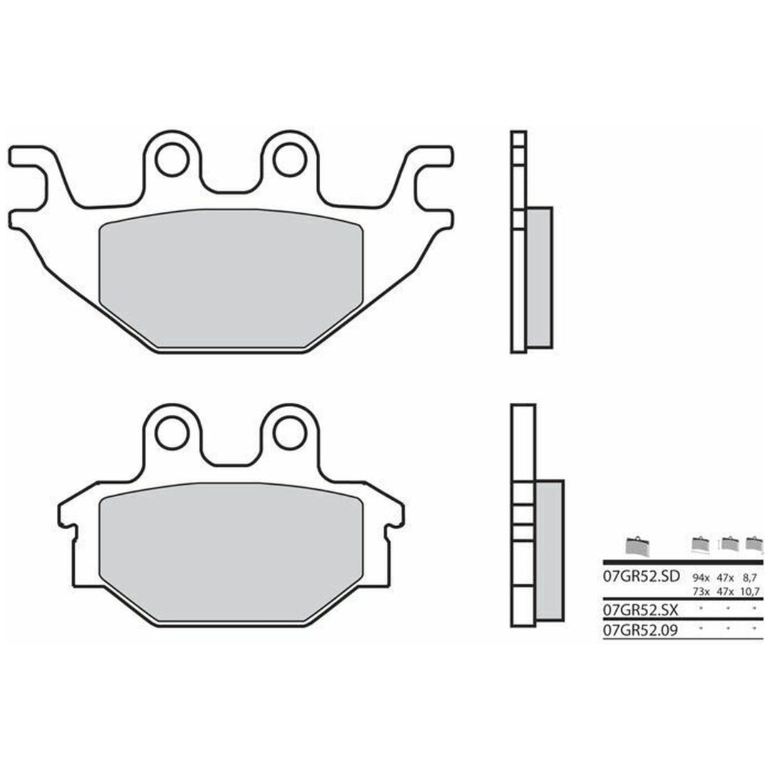 Bromsbelägg BAK Kolkeramik Brembo – bild 2