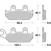 Bromsbelägg BAK Kolkeramik Brembo – miniatyr 1