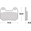 Bromsbelägg BAK Kolkeramik Brembo – miniatyr 1