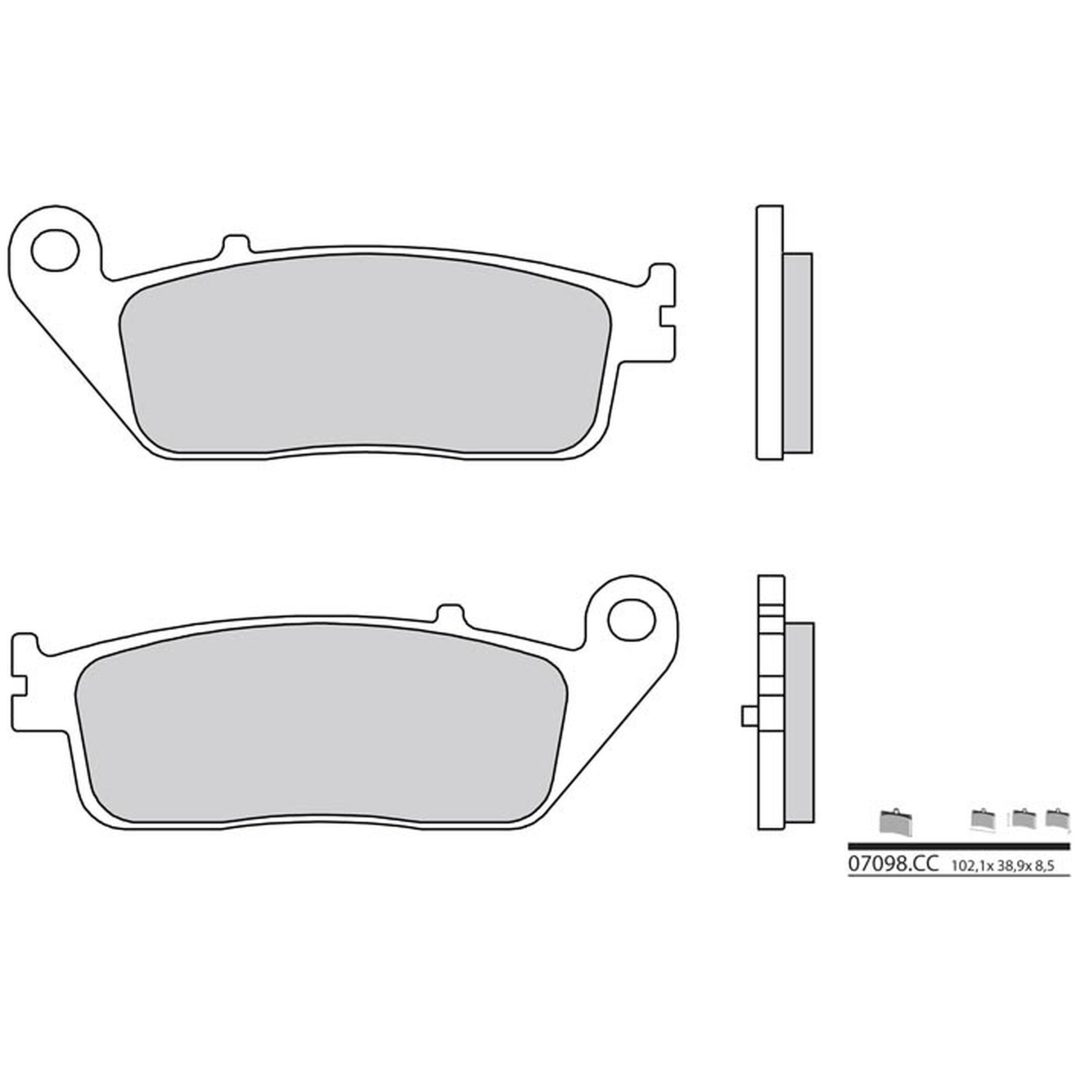 Bromsbelägg BAK Kolkeramik Brembo
