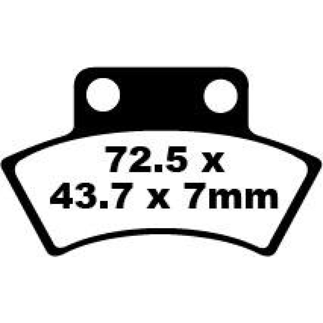 Bromsbelägg BAK Long Life R Metall Sinter EBC EBC METALLIC PAD SET