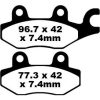 Bromsbelägg BAK Long Life R Metall Sinter EBC EBC METALLIC PAD SET – miniatyr 1