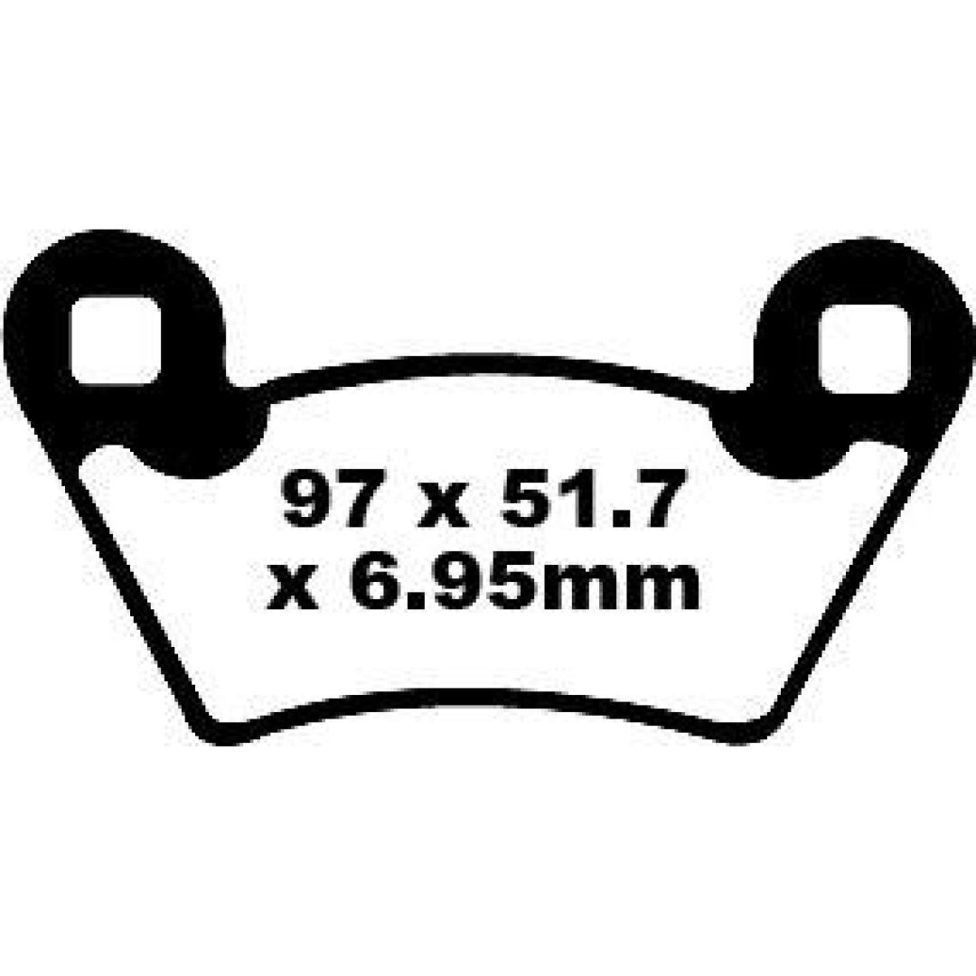 Bromsbelägg BAK Long Life R Metall Sinter EBC EBC SEMI METALLIC PAD SET