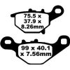 Bromsbelägg BAK Long Life R Metall Sinter EBC Long Life – miniatyr 1