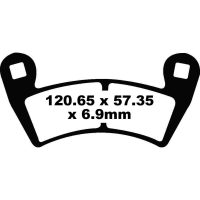 Bromsbelägg BAK Long Life R Metall Sinter EBC