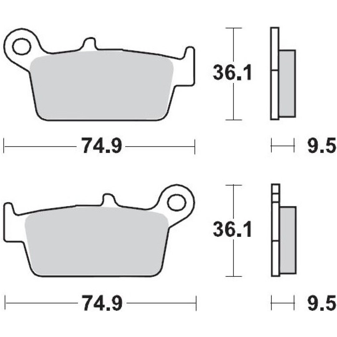 Bromsbelägg BAK Moto-Master Position: Bak Typ: Standard